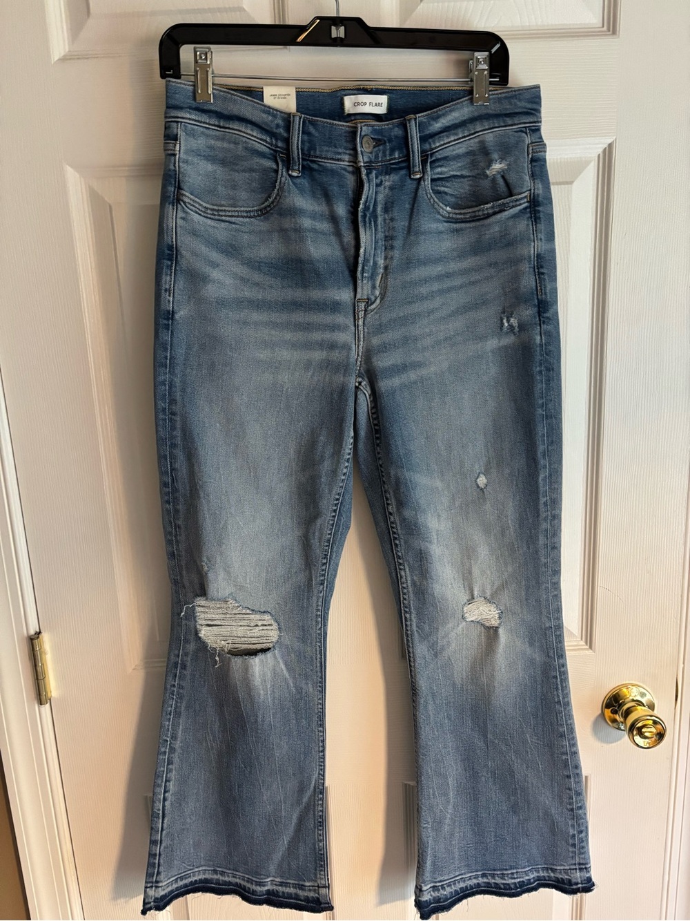 Women's American Eagle Light Blue Cropped Flare Jeans